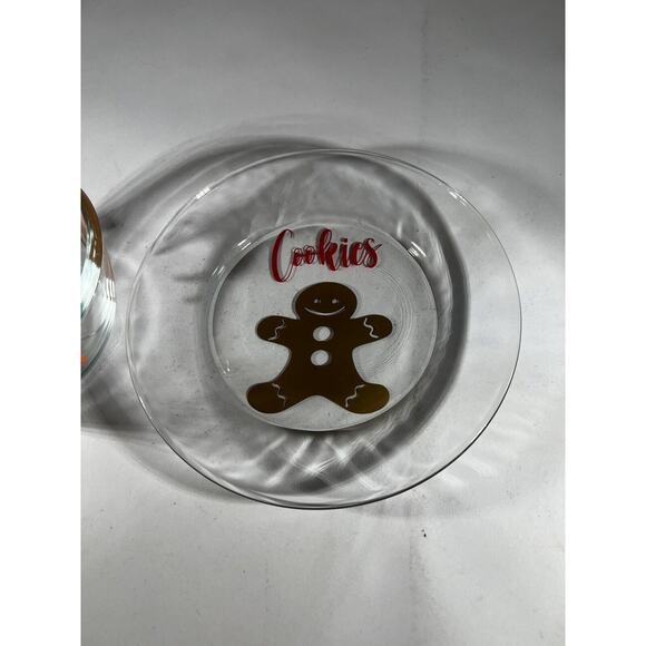 Christmas Glass Cookies For Santa Plate Carrots For Reindeer Bowl Clear Dishes - Picture 3 of 16